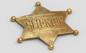 sheriff badge 3D model