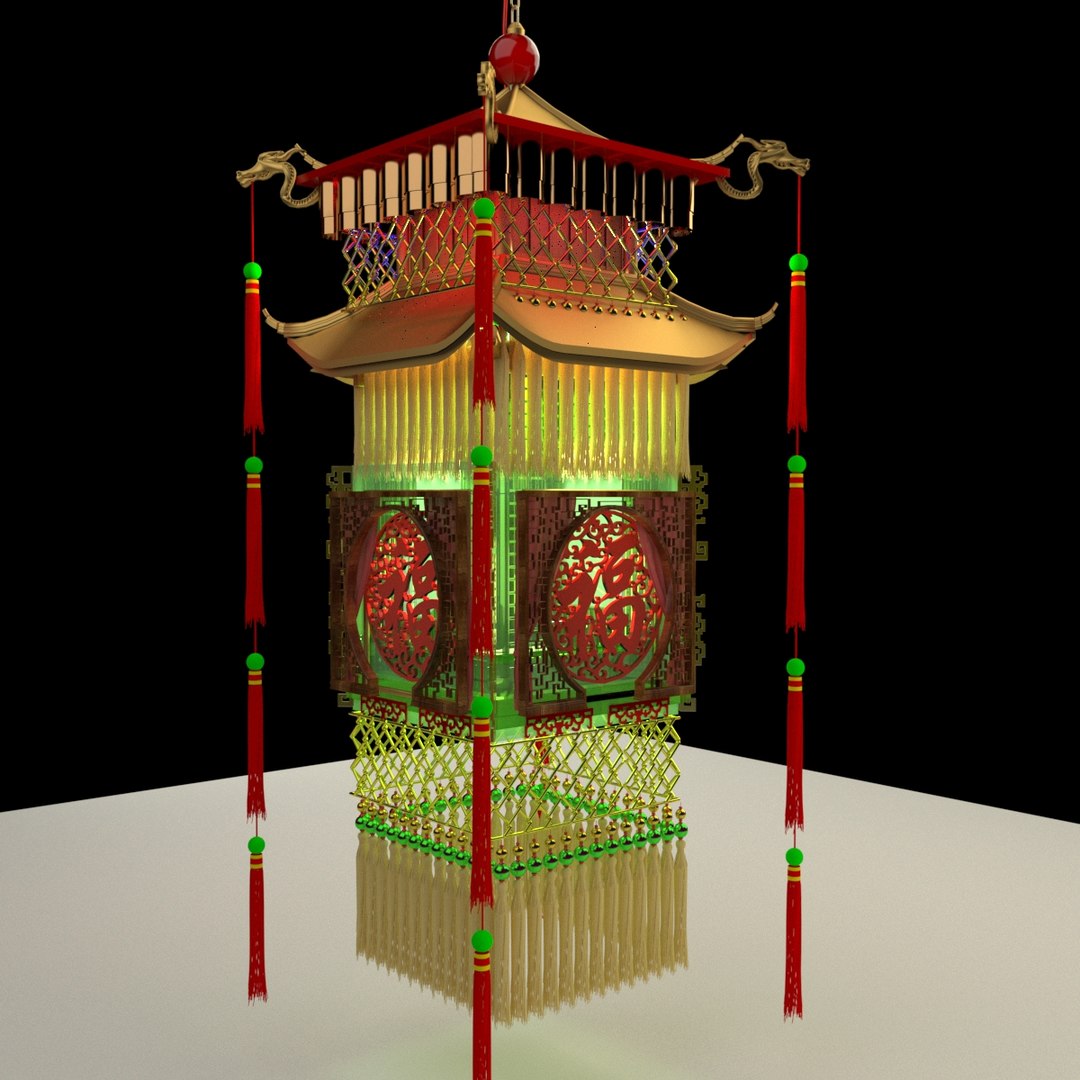 Chinese palace lantern model TurboSquid 1628711