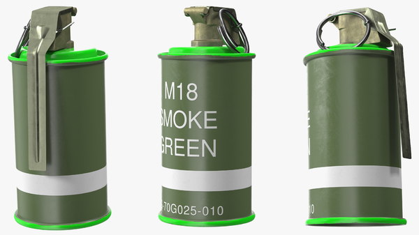 3D m18 colored smoke grenade - TurboSquid 1628939