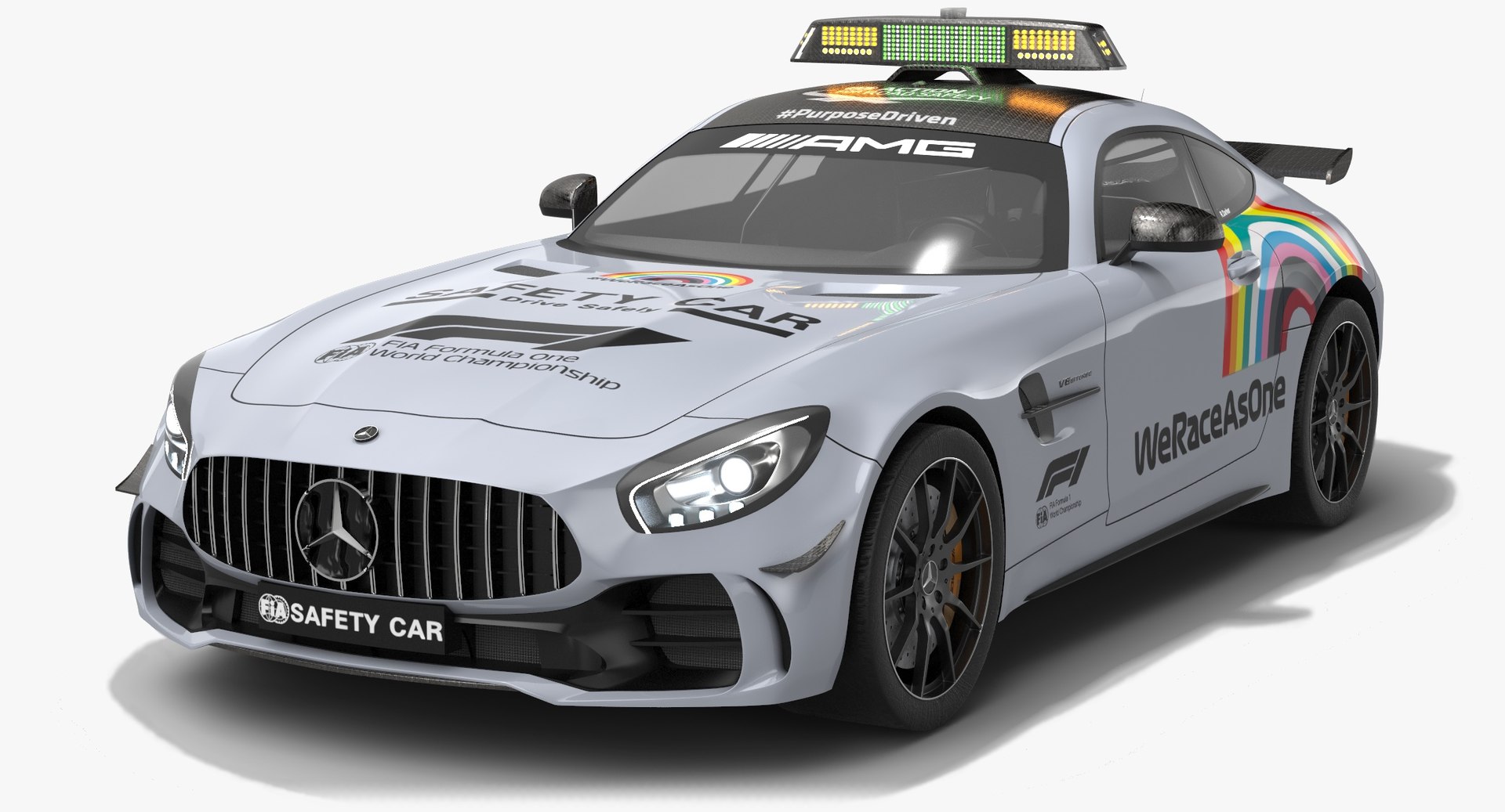 3D модель Mercedes AMG GTR FIA F1 Safety Car Season 2020