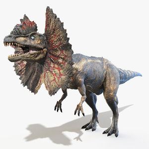 3D dilophosaurus model