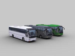 Low Poly Coach Bus