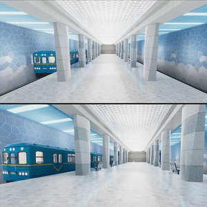 subway station 01 3D model