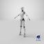 3D model female cyborg robot