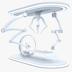 3D sci-fi futuristic medical equipment