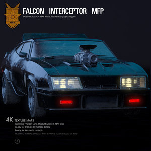 3D car falcon interceptor