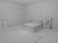 3D bedroom bed