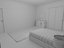 3D bedroom bed