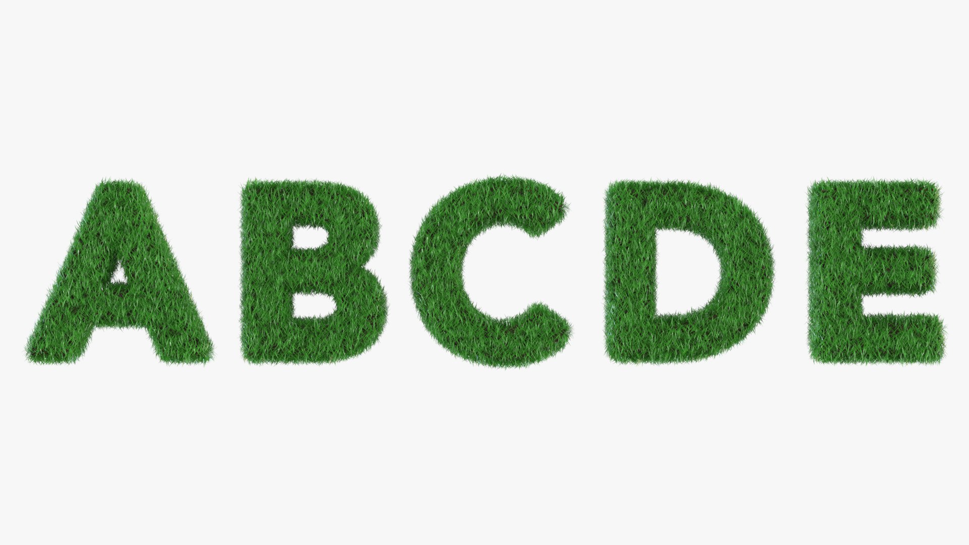 Grass Alphabet Pack1 3DModell TurboSquid 1629390