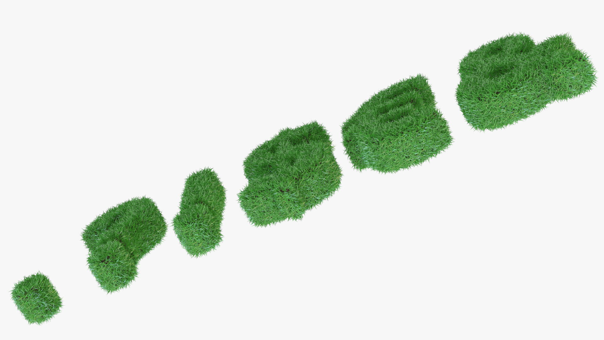 grass alphabet pack63d模型