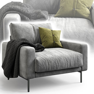 3D design sofa piu single
