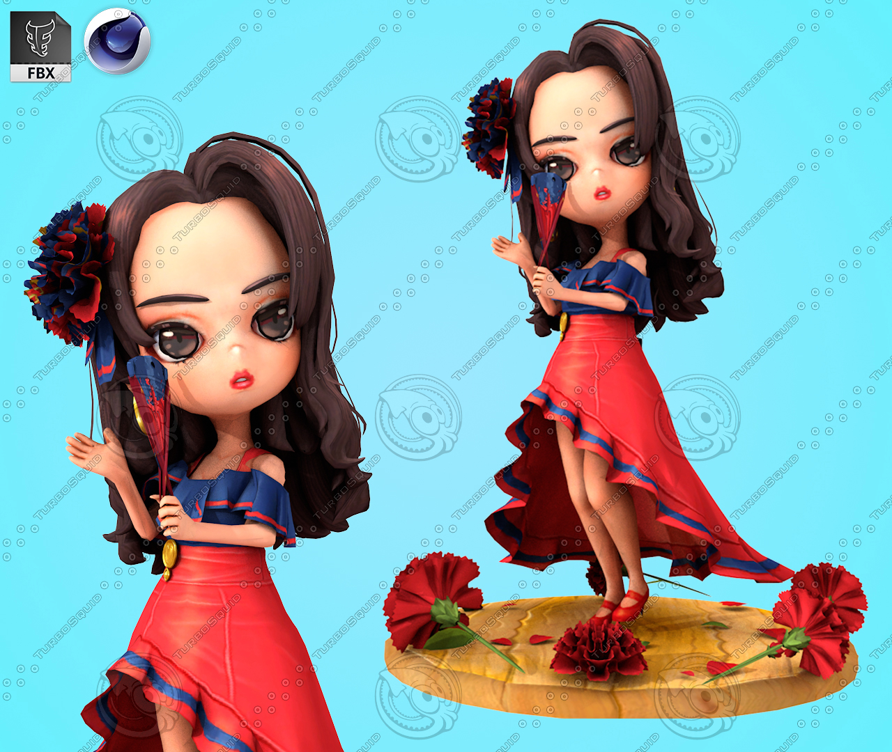 Cartoon princess snow model - TurboSquid 1629613