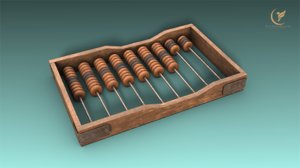 3D model pbr abacus