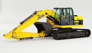 excavator jcb-jz255 rigged modeled 3D model