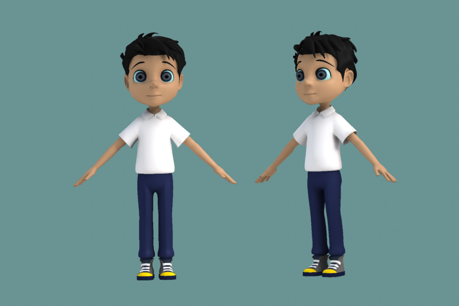 Characters schoolchildren little boys 3D model - TurboSquid 1629679