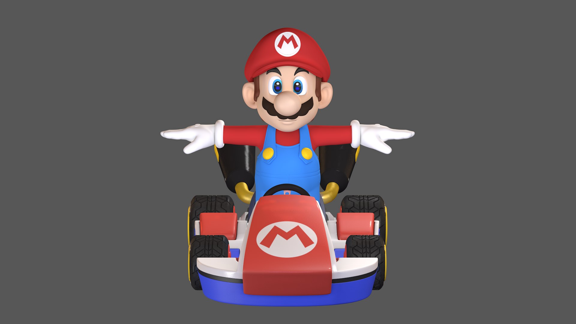 Mario standart kart - model - TurboSquid 1629842