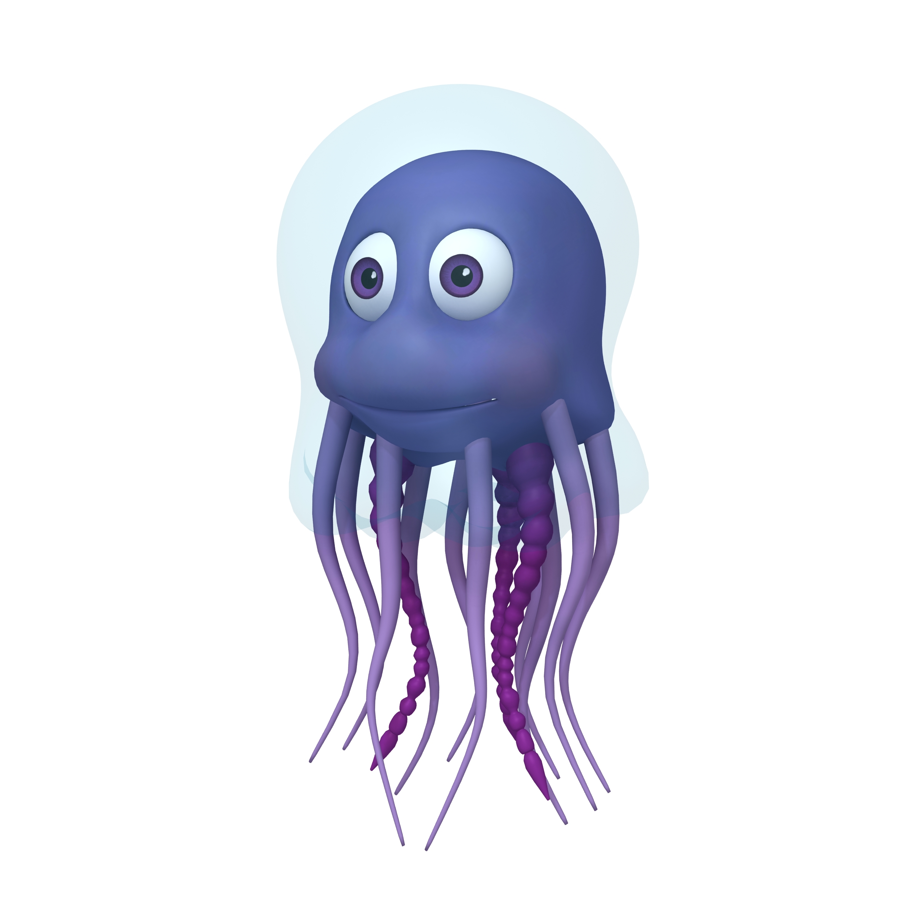 jellyfish cartoon3d模型