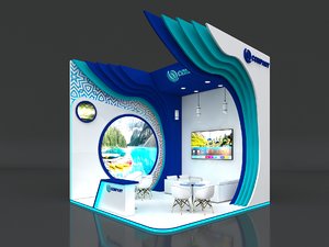 booth exhibit stand 3D model