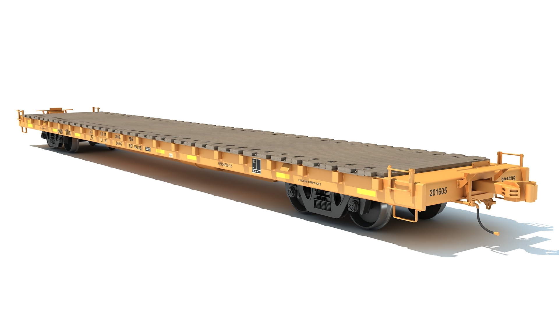 Flat railroad car 3D model TurboSquid 1630252