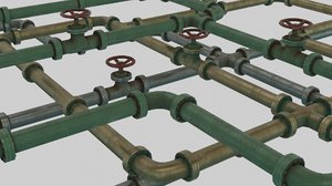 modular pipes pbr 3D model