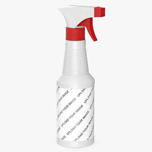 spray bottle cleaning mockup model