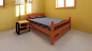 wooden bed model