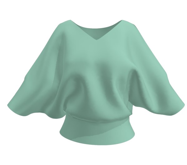3D model batwing sleeve cloth
