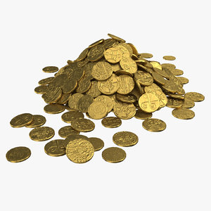 gold coins 3D model