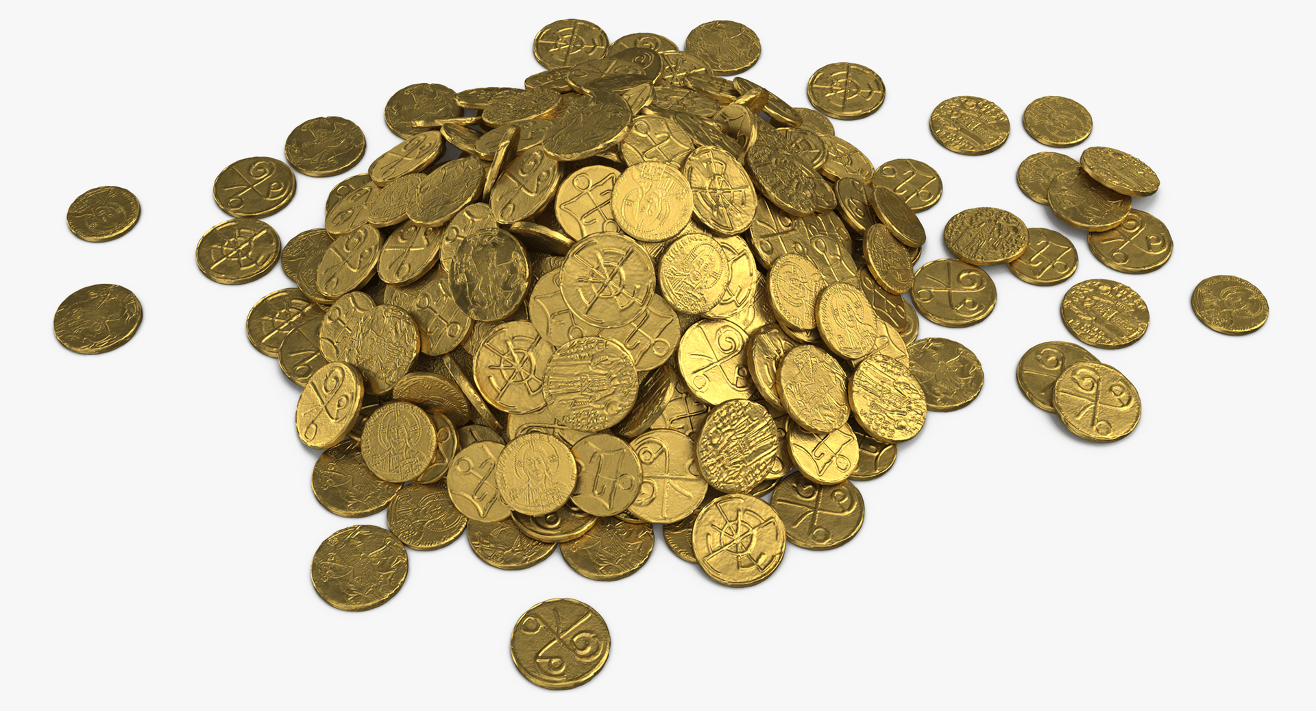 Gold coins 3D model - TurboSquid 1630657