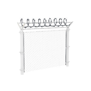 3D barbed wire fence