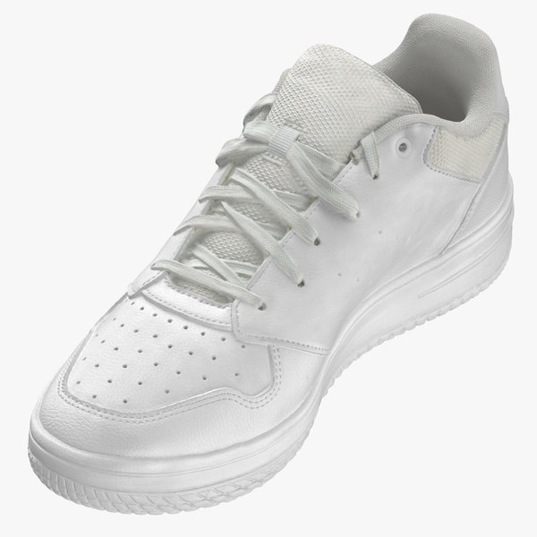 male sneakers white 01 3D