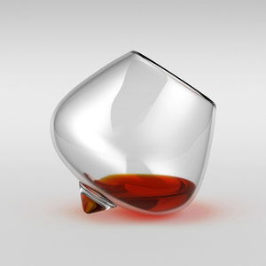 3D spin whisky glass model