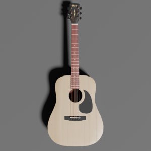 3D model cort acoustic guitar