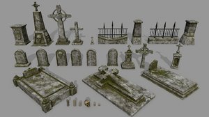 skull tombstone 3D