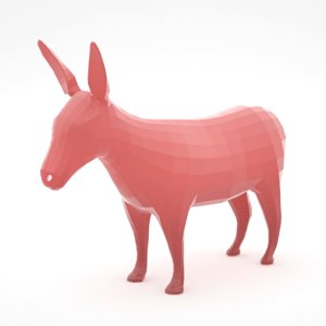 geometric donkey animation model