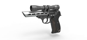 gideon blaster pistol 3D model