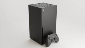 3D xbox series x console model