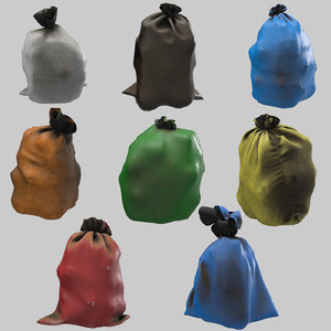 garbage dusty bags multi 3D model