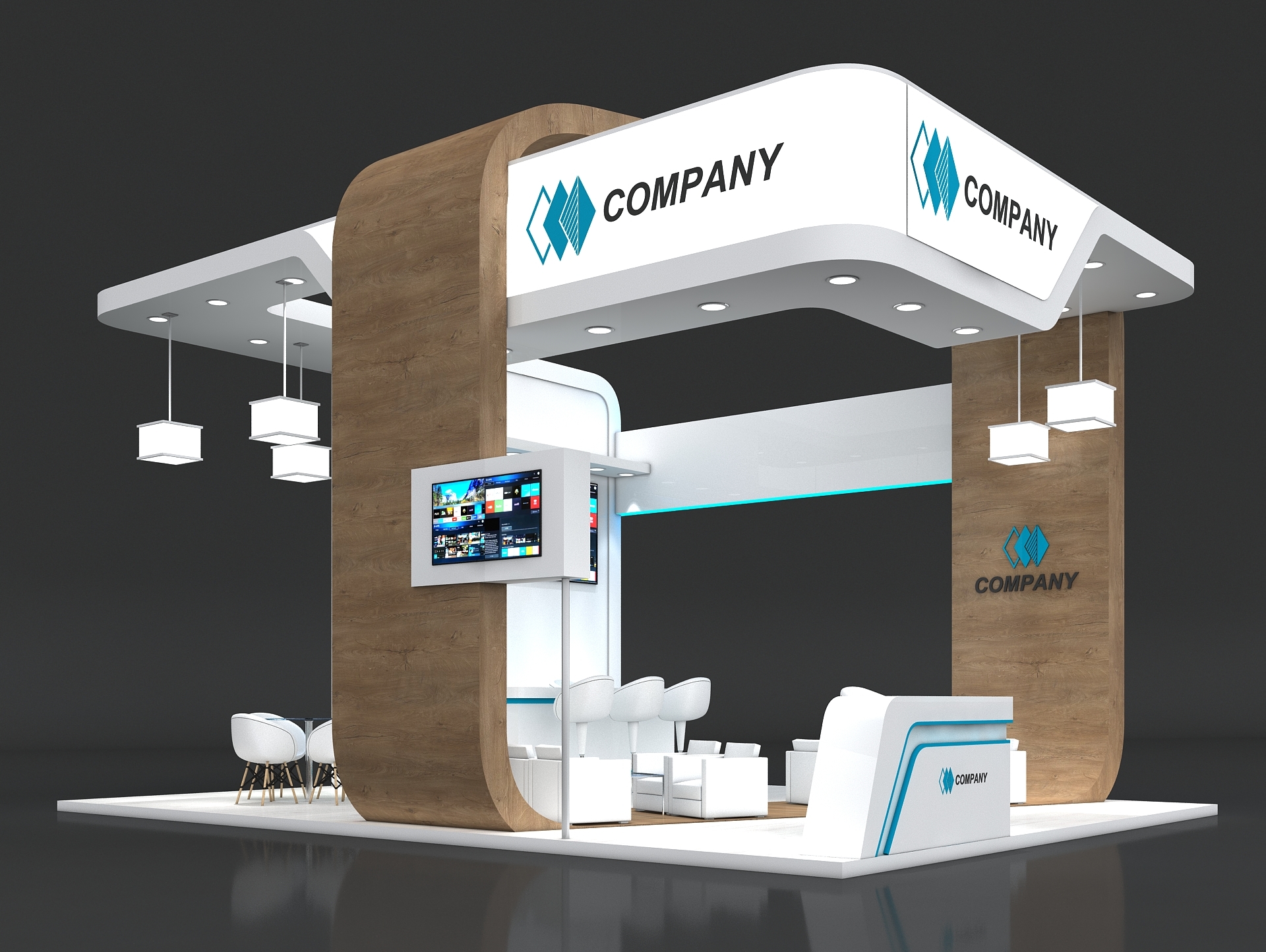 3D booth exhibit stand - TurboSquid 1632770