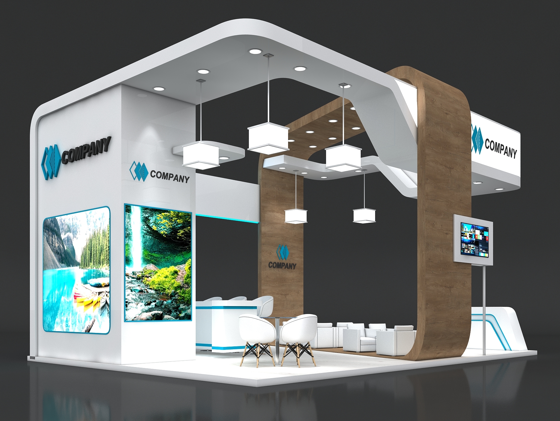 3D booth exhibit stand - TurboSquid 1632770