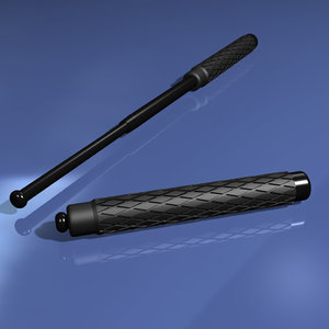 telescoping baton 3D model