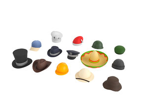hats helmet pack 3D model