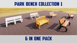 benches architectural 3D model