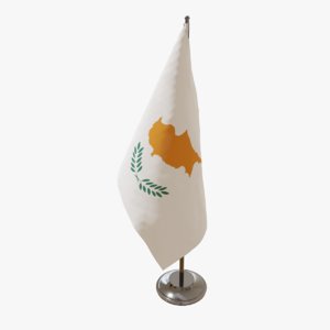 table flag cyprus south 3D model