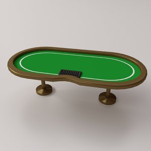 3D model poker table
