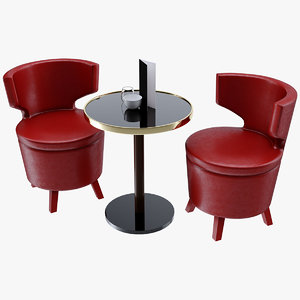 table chairs set 3D model