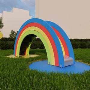 3D playgrounds backyards model