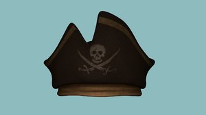 3D pirate hat - skull