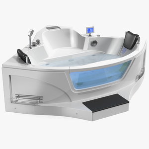 3D modern whirlpool corner bathtub