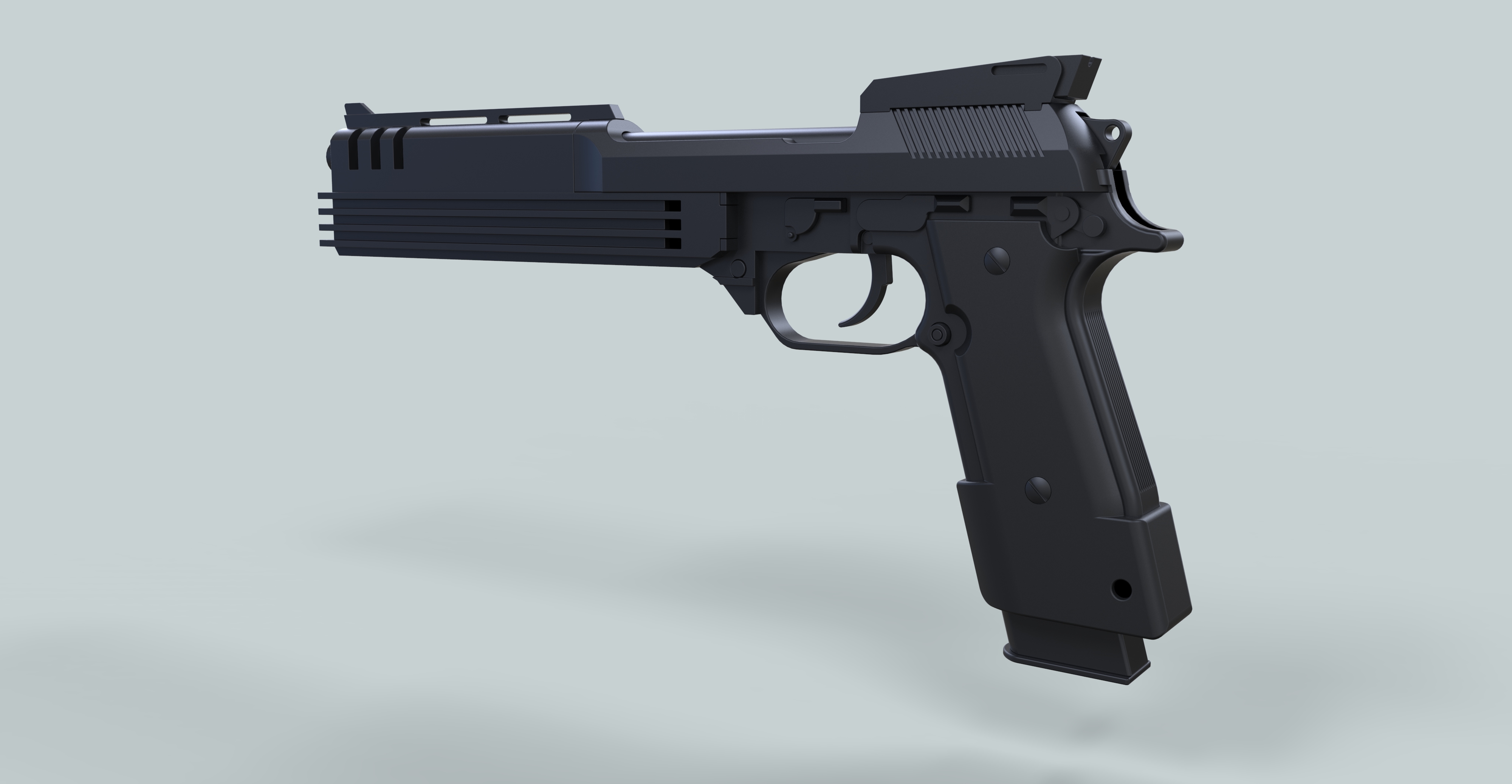 Gun robocop 3D model TurboSquid 1633821